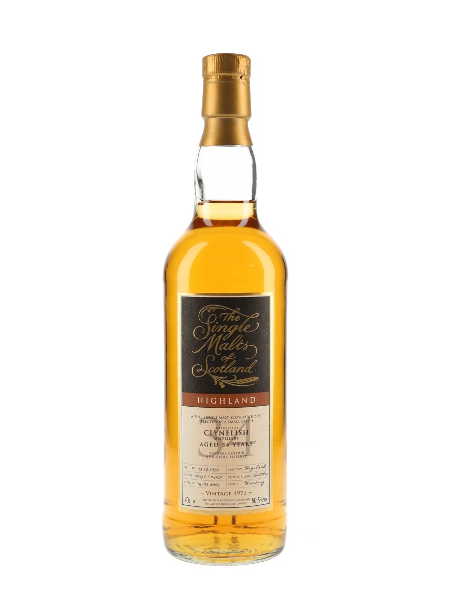 Clynelish 1972 34 Year Old Bottled 2007 - The Single Malts Of Scotland 70cl / 50.5%