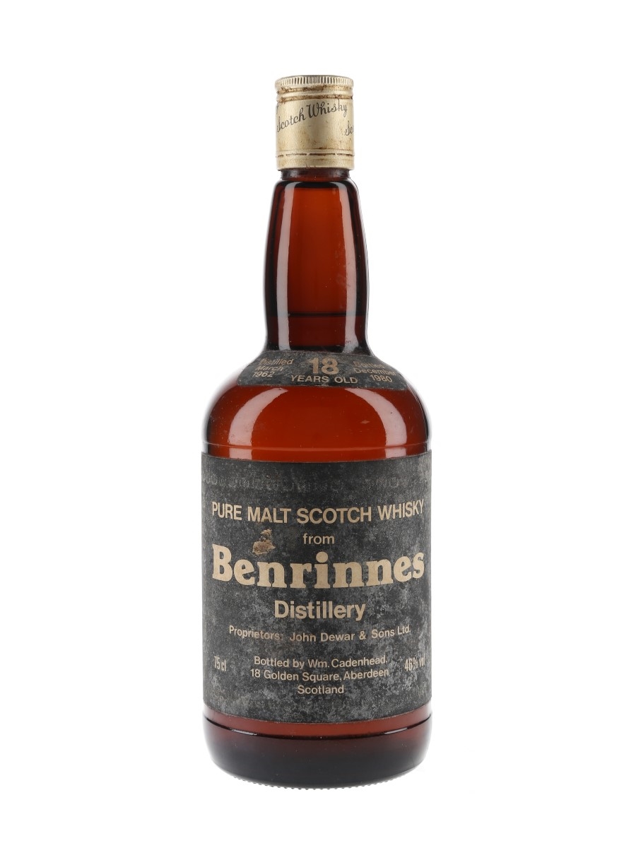 Benrinnes 1962 18 Year Old Bottled 1980 - Cadenhead 'Dumpy' 75cl / 46%