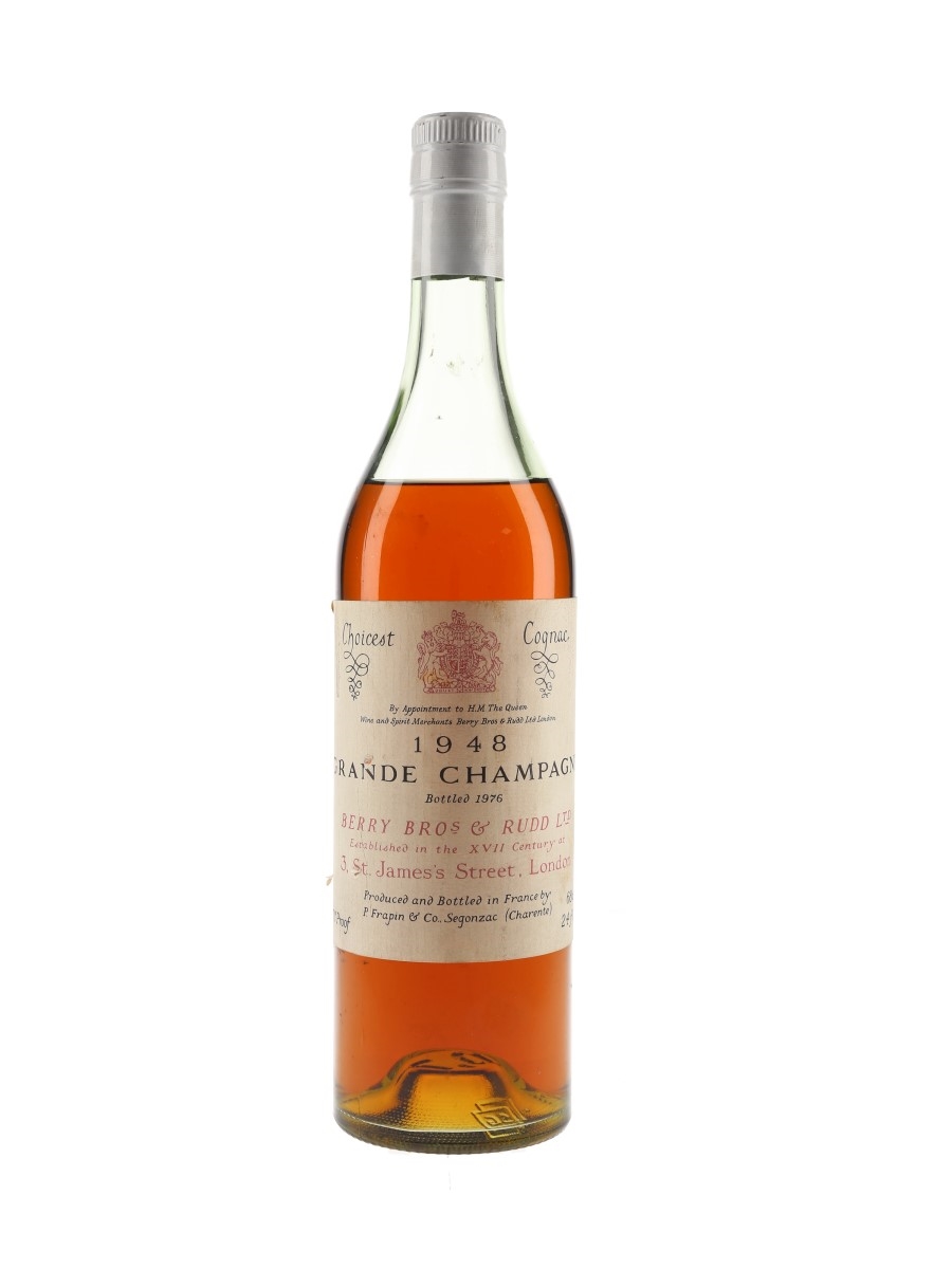 Frapin 1948 Grande Champagne Cognac Bottled 1976 - Berry Bros & Rudd 68cl / 40.5%