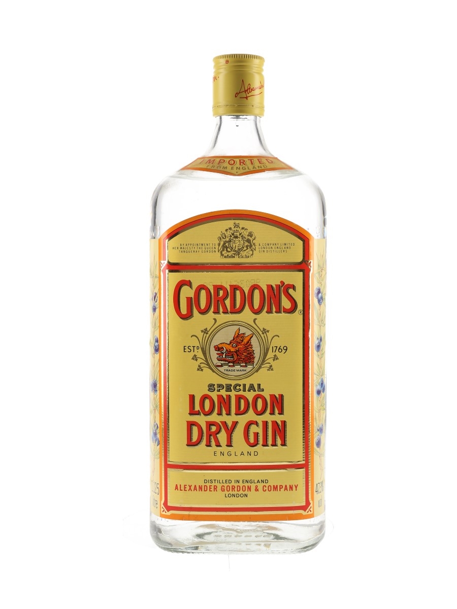 Gordon's London Dry Gin Bottled 1980s-1990s 112.5cl / 47.3%