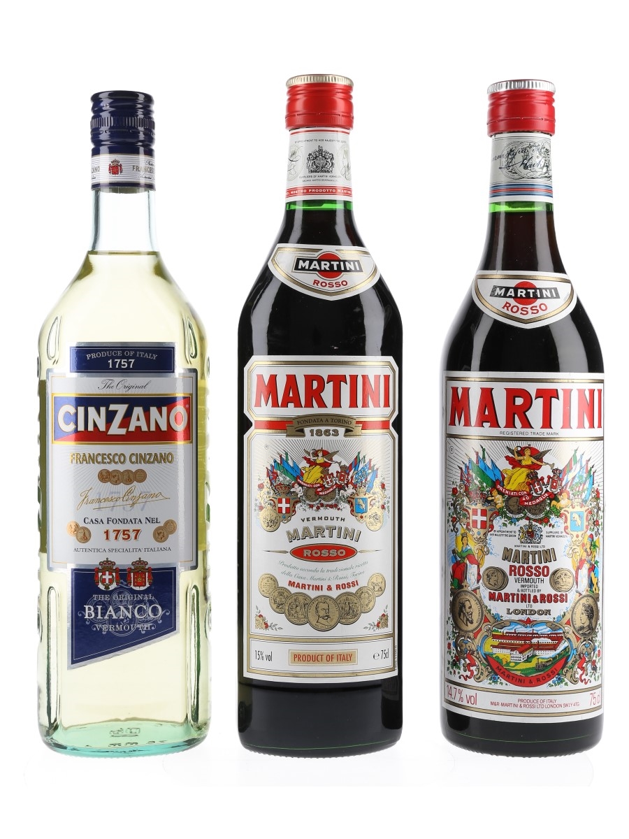 Cinzano Bianco & Martini Rosso  3 x 75cl