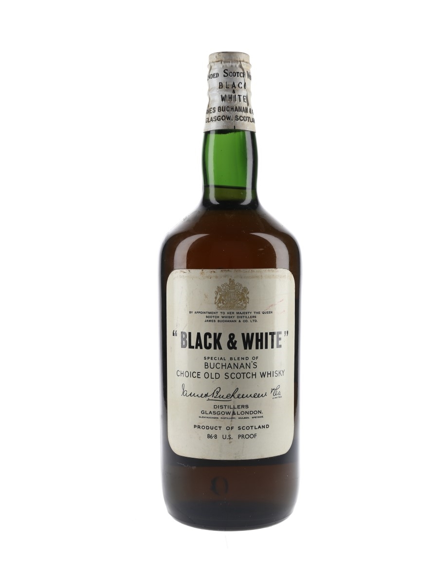 Buchanan's Black & White Spring Cap Bottled 1960s 113cl / 43.4%