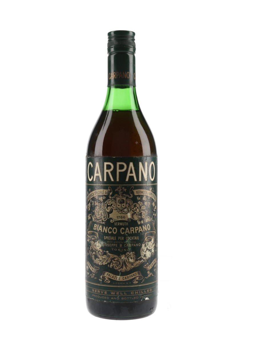 Carpano Vermouth Bianco Bottled 1970s 100cl