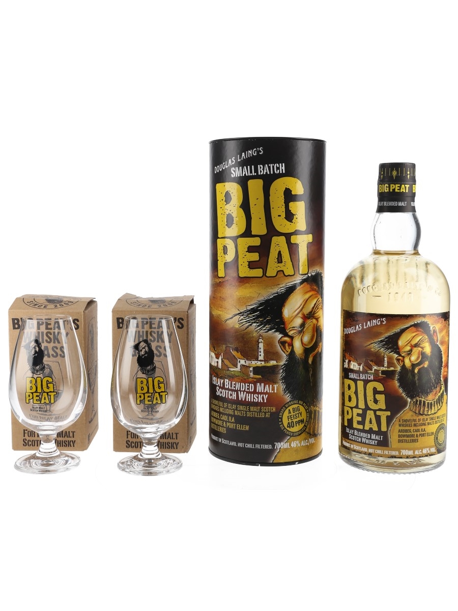 Big Peat With Tasting Glasses Douglas Laing 70cl / 46%