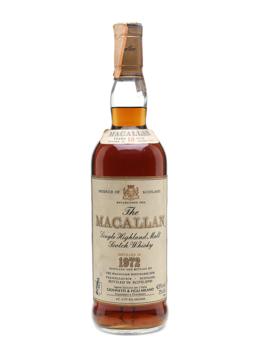 Macallan 1972 - 18 Year Old Giovinetti Import 75cl / 43%