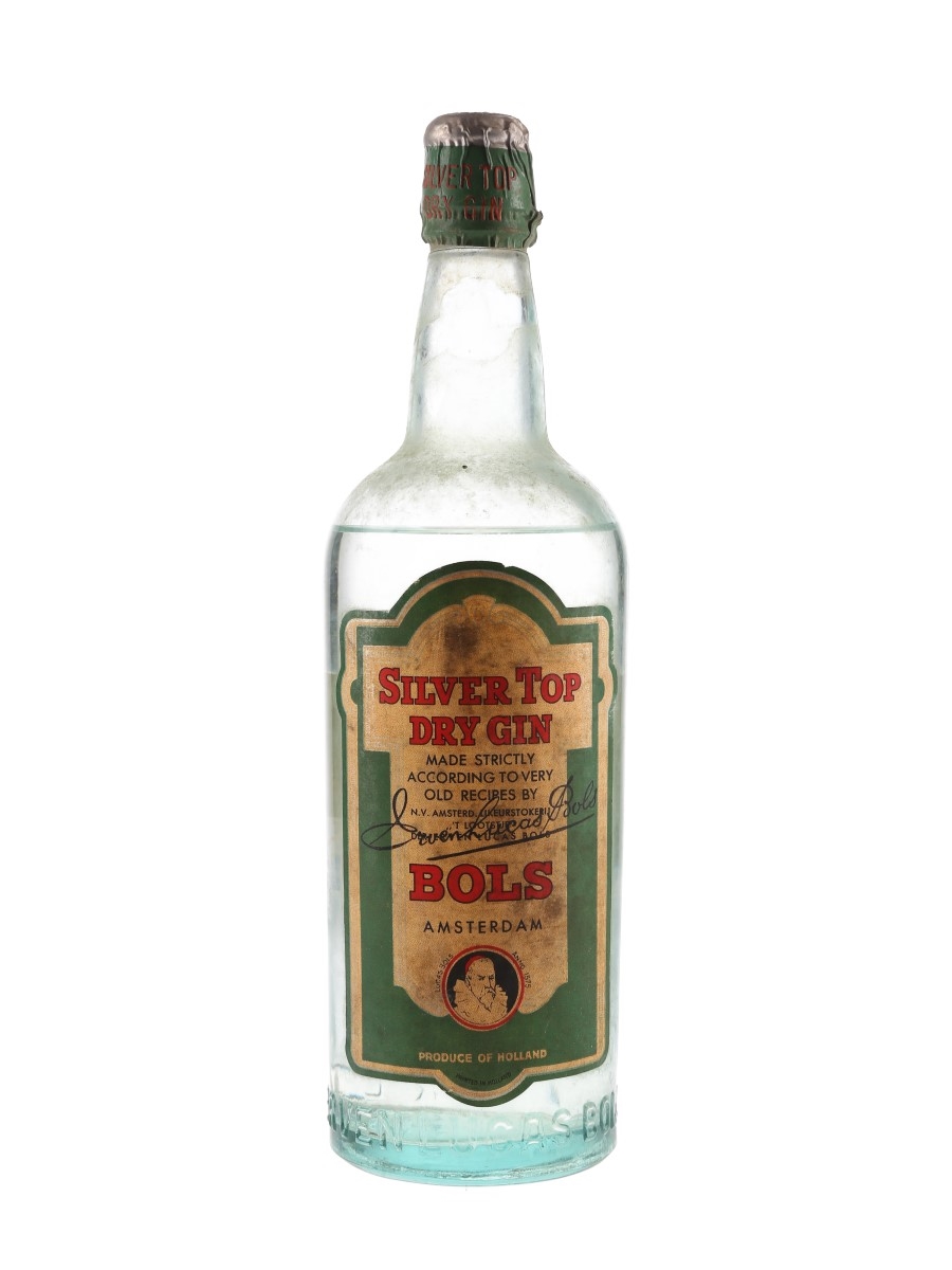 Bols Silver Top Dry Gin Bottled 1930s 75cl