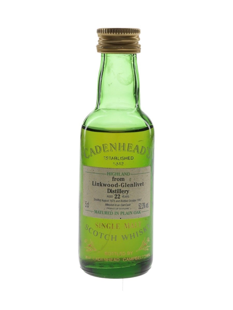Linkwood Glenlivet 1975 22 Year Old Bottled 1997 - Cadenhead's 5cl / 52.3%