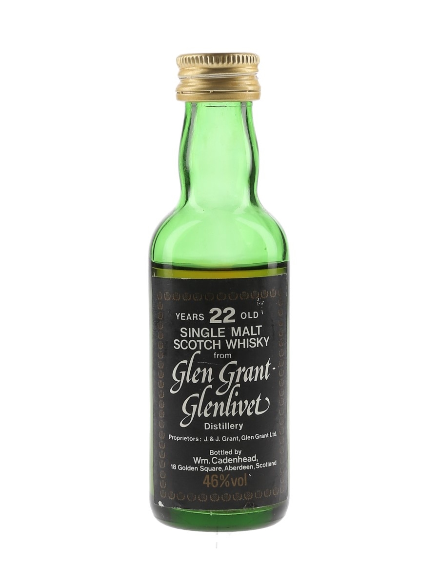 Glen Grant-Glenlivet 22 Year Old Bottled 1980s - Cadenhead's 5cl / 46%