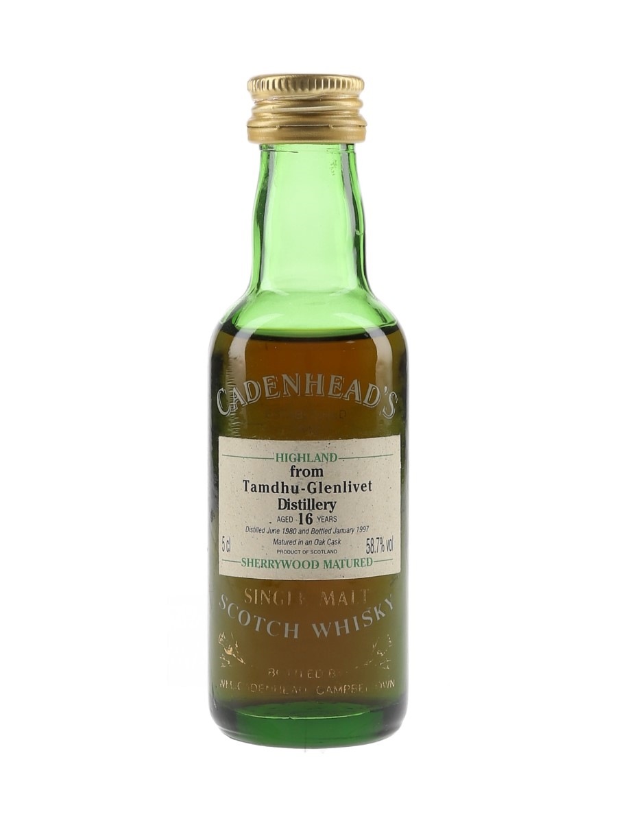 Tamdhu-Glenlivet 1980 16 Year Old Bottled 1997 - Cadenhead's 5cl / 58.7%