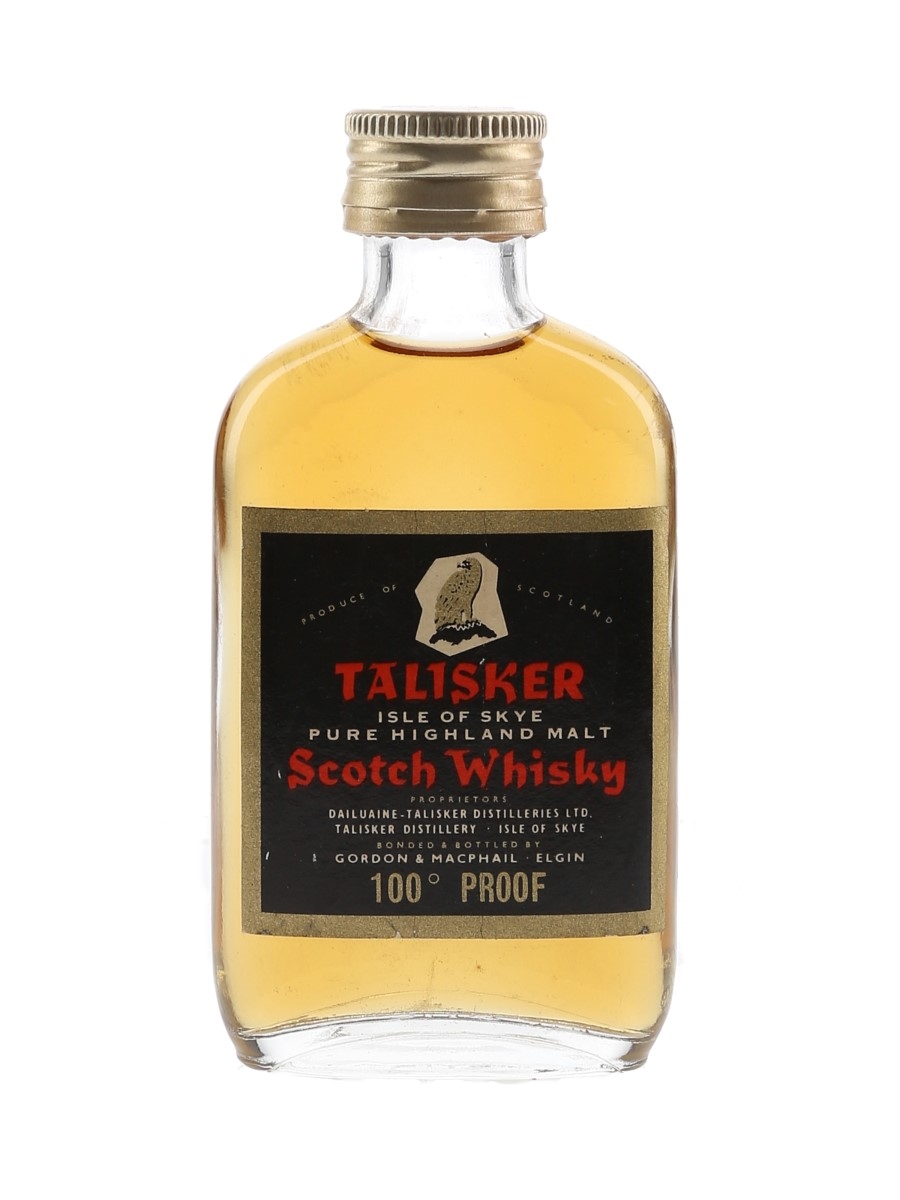 Talisker Black Label Gold Eagle 100 Proof Bottled 1970s - Gordon & MacPhail 5cl / 57%