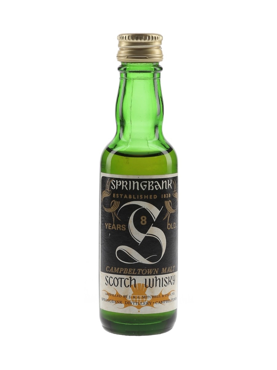 Springbank 8 Year Old Bottled 1970s - Sutti Import 3.7cl / 43%