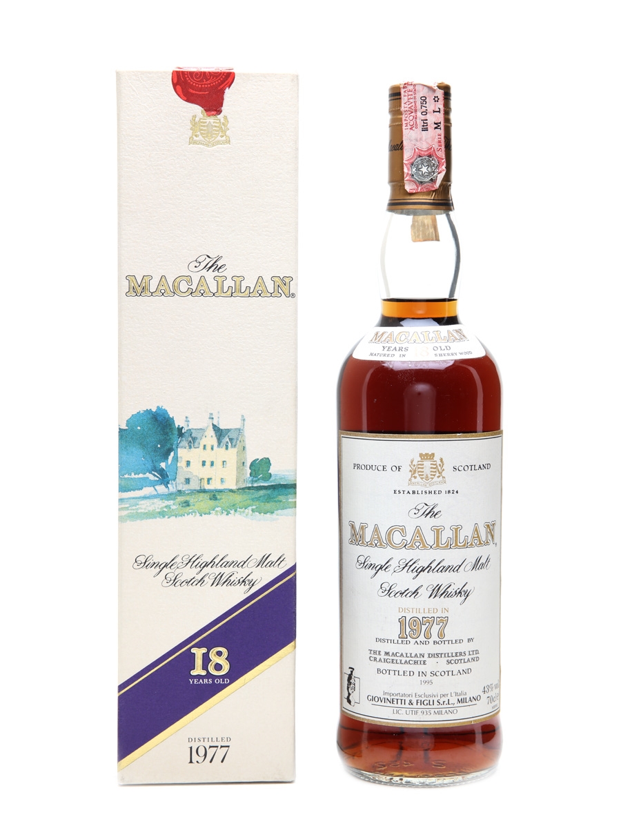 Macallan 1977 - 18 Year Old Bottled 1995 - Giovinetti 70cl / 43%