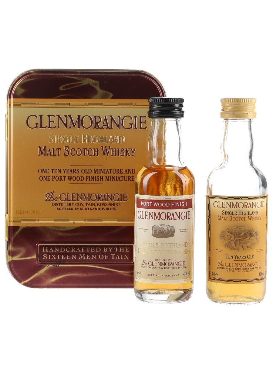 Glenmorangie Port Wood Finish & 10 Year Old Set Bottled 2000s 2 x 5cl