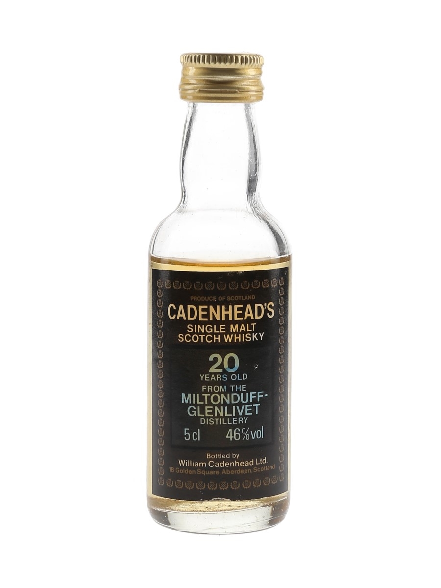 Miltonduff-Glenlivet 20 Year Old Bottled 1980s - Cadenhead's 5cl / 46%