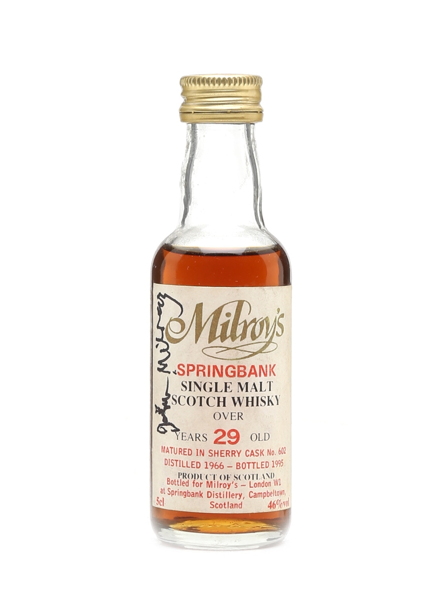 Springbank 1966 Milroy's 29 Year Old - Signed By John Milroy 5cl / 46%