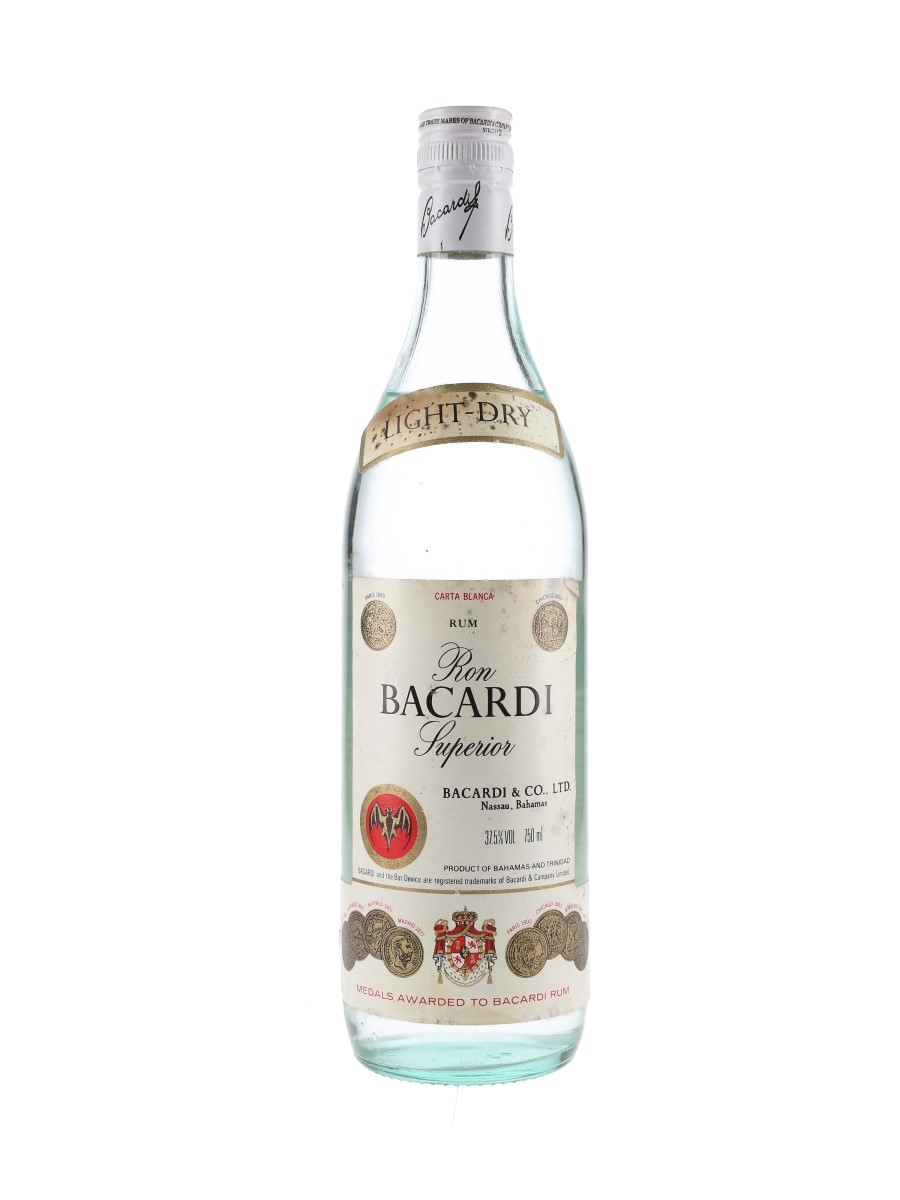 Bacardi Carta Blanca Bottled 1980s - Bahamas 75cl / 37.5%