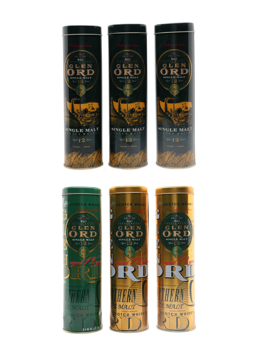Glen Ord Whisky Tins - Empty 12 Year Old 