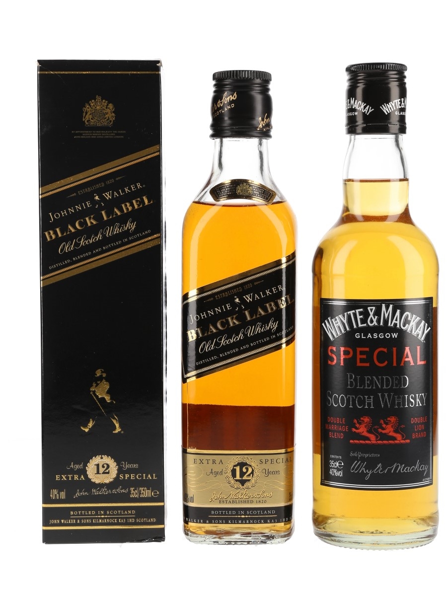 Johnnie Walker Black Label 12 Year Old & Whyte & Mackay Special  2 x 35cl / 40%