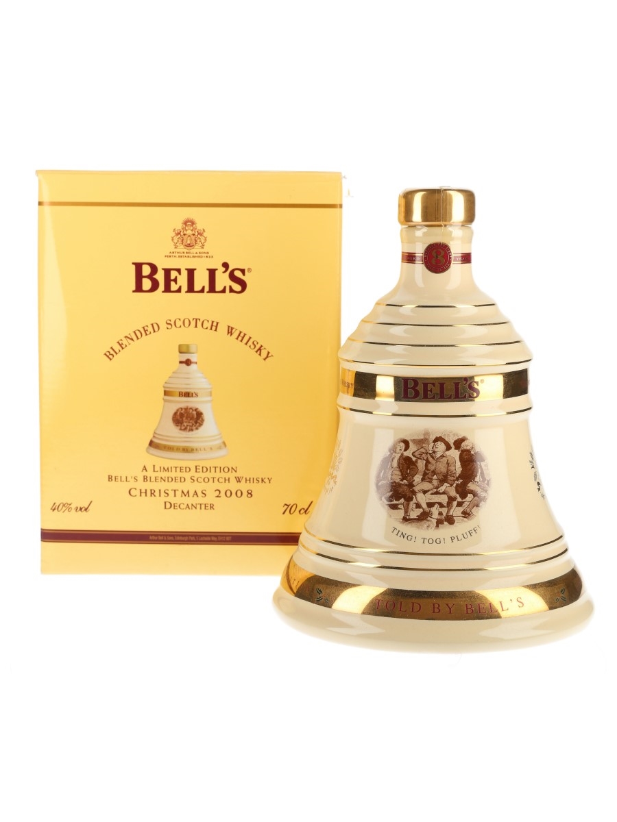 Bell's Christmas 2008 Ceramic Decanter Ting! Tog! Pluff! 70cl / 40%