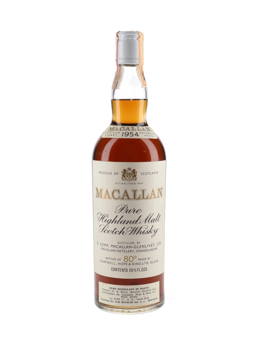 Macallan 1954 Campbell, Hope & King Bottled 1970s - Rinaldi 75cl / 45.85%