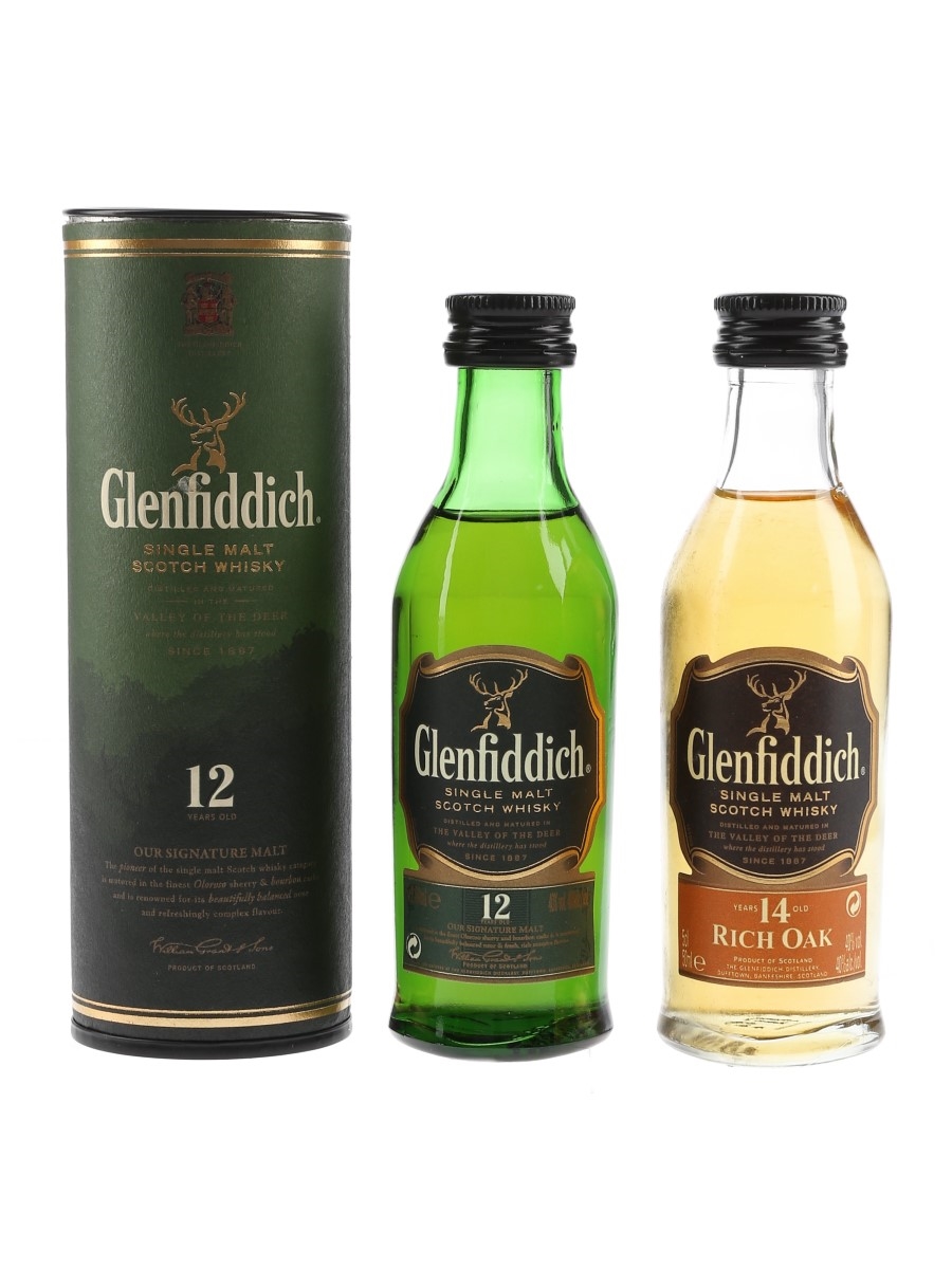 Glenfiddich 12 & 14 Year Old  2 x 5cl / 40%