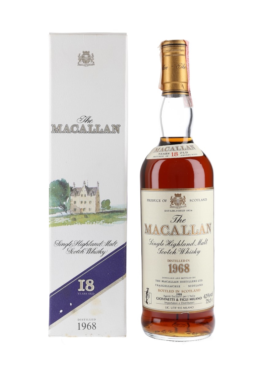 Macallan 1968 18 Year Old Bottled 1988 - Giovinetti 75cl / 43%