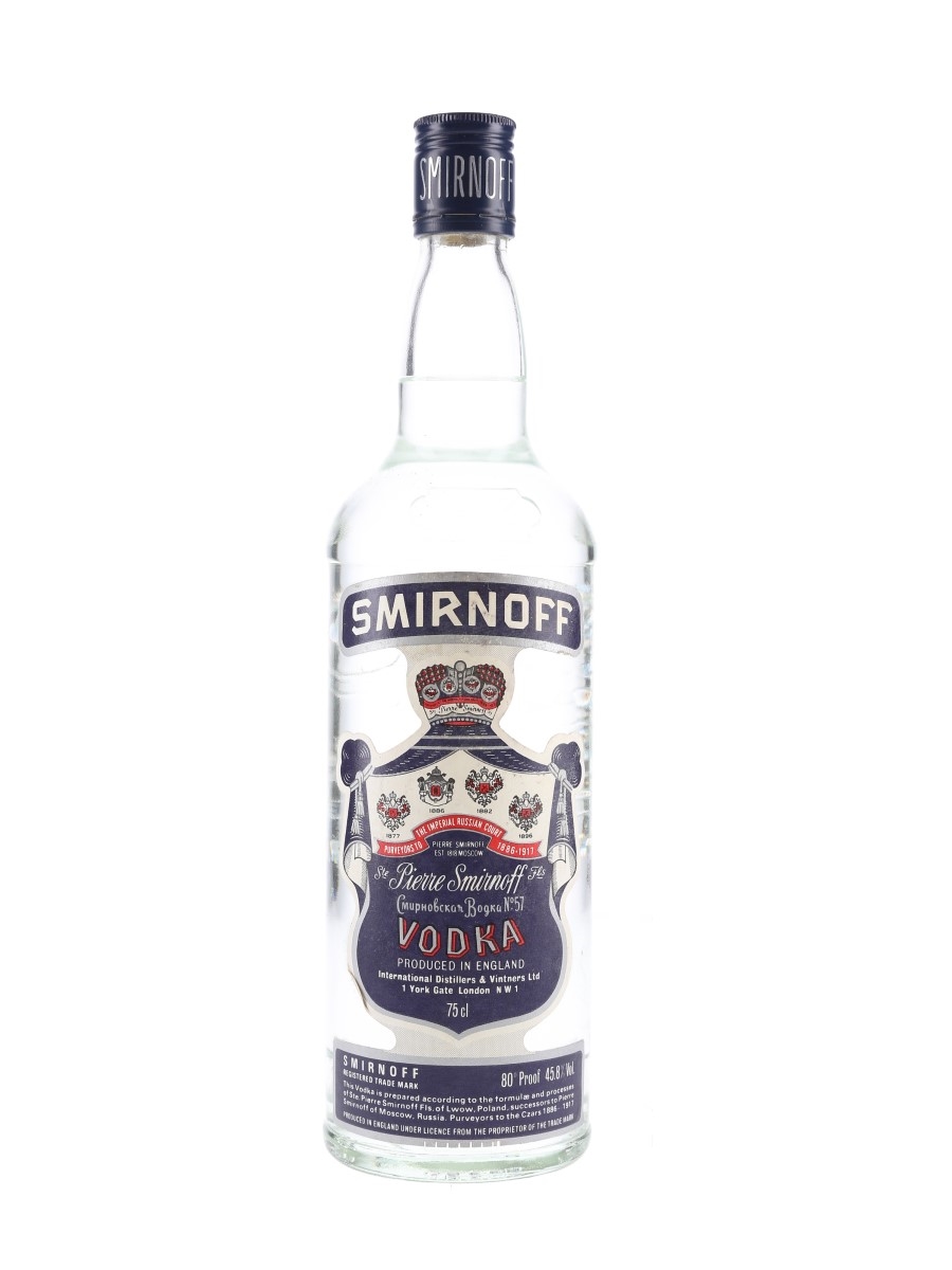 Smirnoff Blue Label Bottled 1980s - England 75cl / 45.8%