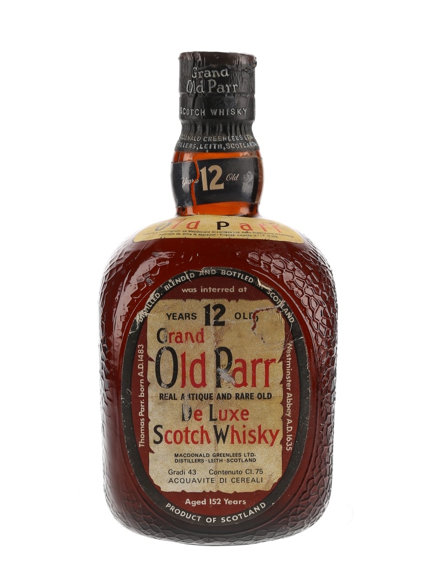 Grand Old Parr 12 Year Old De Luxe Bottled 1980s 75cl / 43%