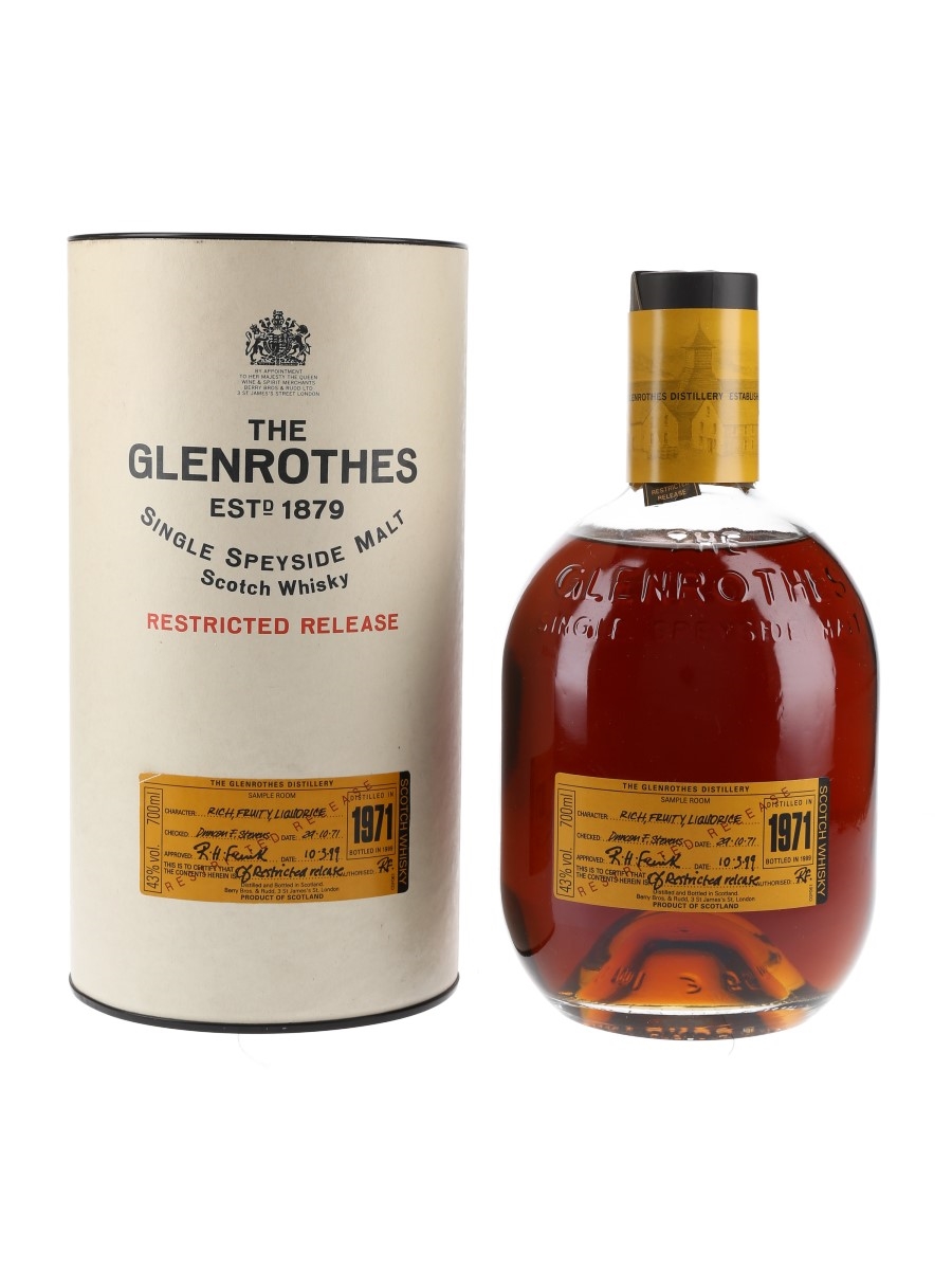 Glenrothes 1971 Restricted Release Bottled 1999 70cl / 43%