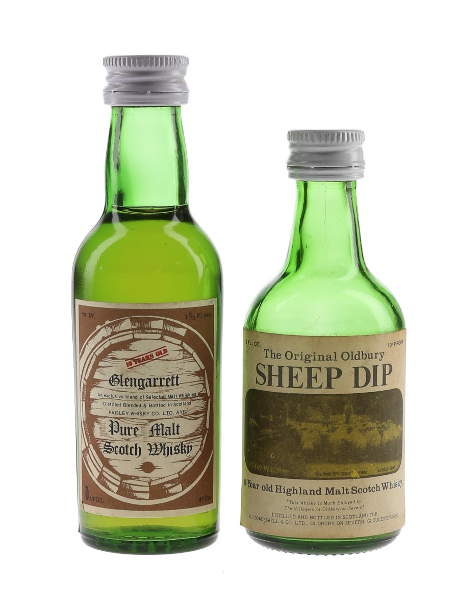 Glengarret & Sheep Dip Bottled 1970s-1980s 4.7cl-5.6cl