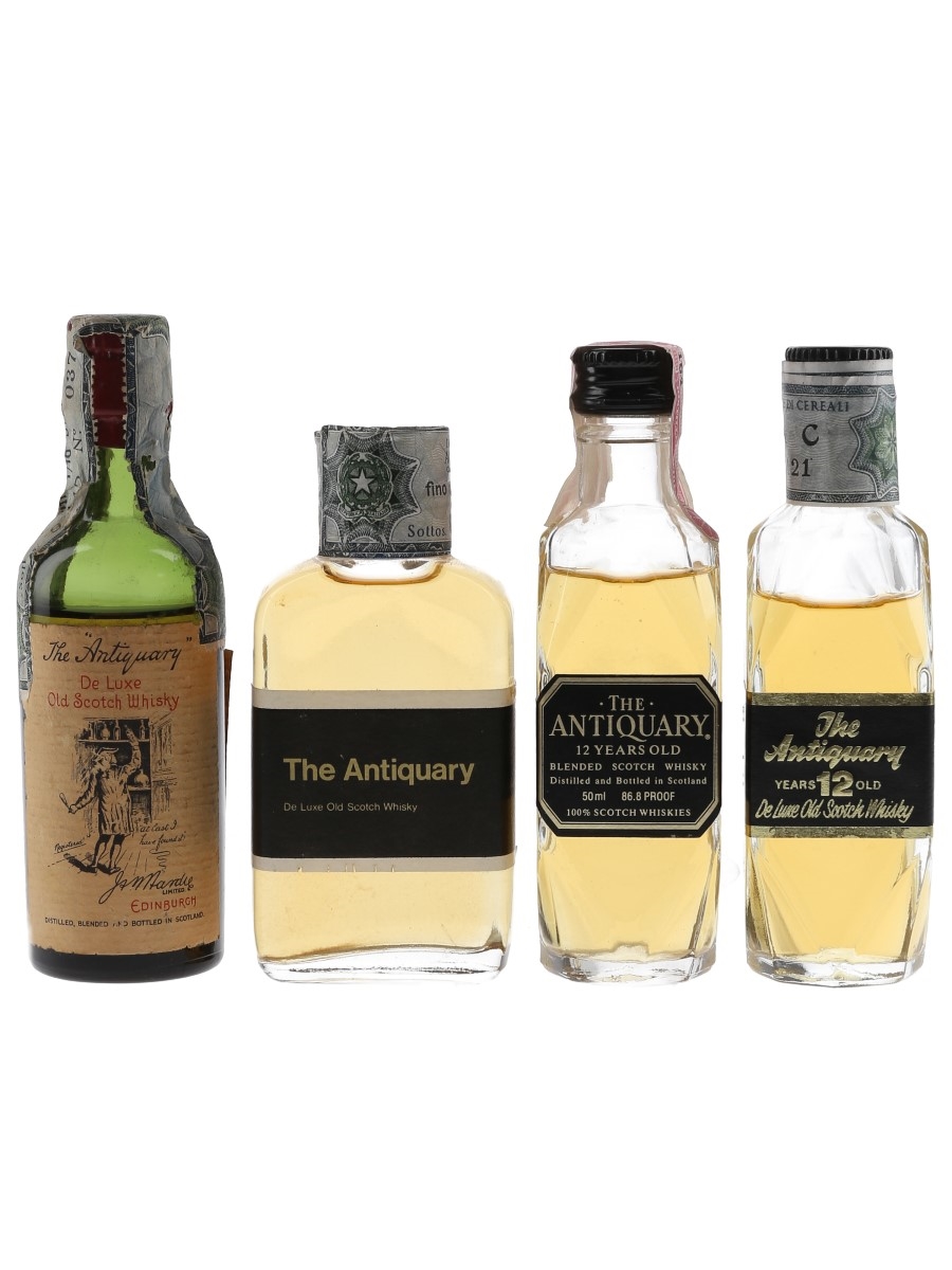Antiquary 12 Year Old Bottled 1960s & 1980s 4 x 5cl