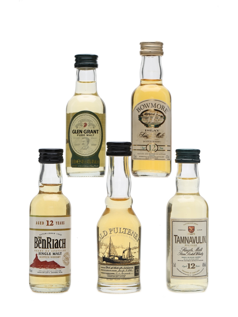 5 x Single Malts Scotch Whisky Miniatures 