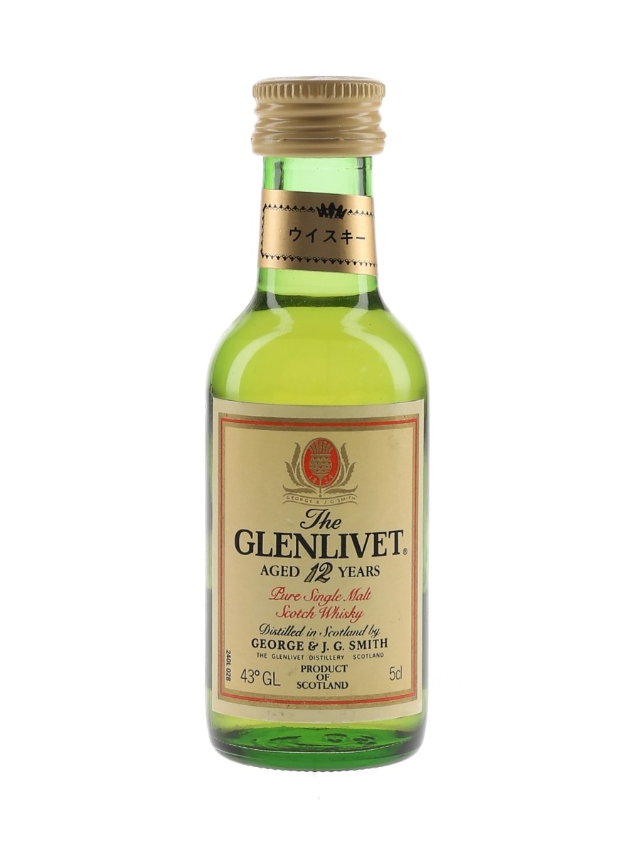 Glenlivet 12 Year Old Bottled 1990s - Japan Import 5cl / 43%