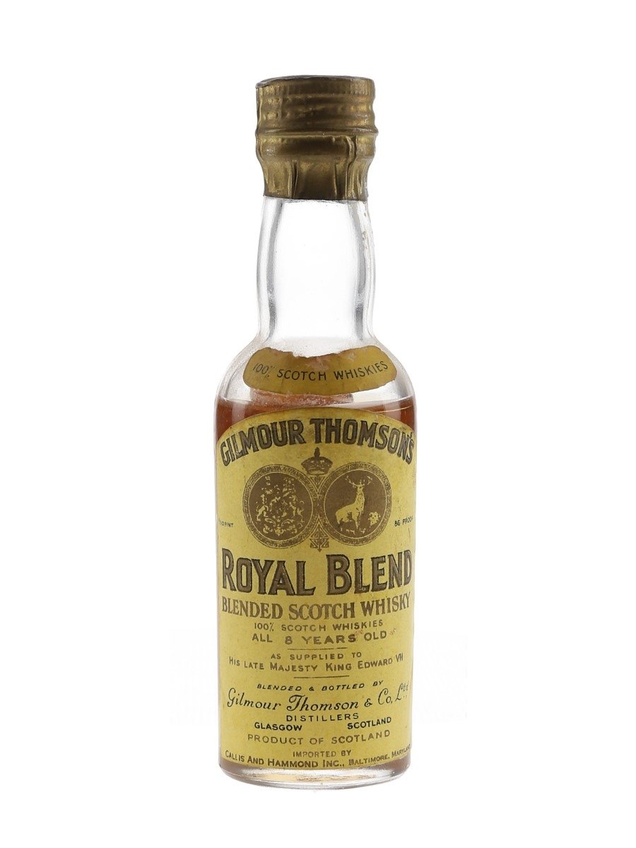 Gilmour Thomson's Royal Blend 8 Year Old Bottled 1930s - Callis & Hammond Inc. 4.7cl / 43%