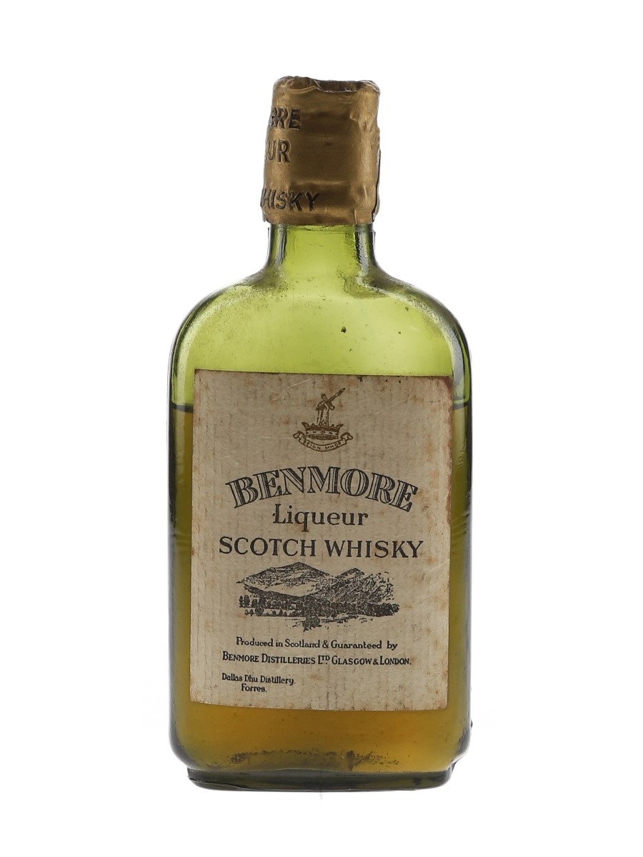 Benmore Liqueur Scotch Whisky Bottled 1940s 5cl