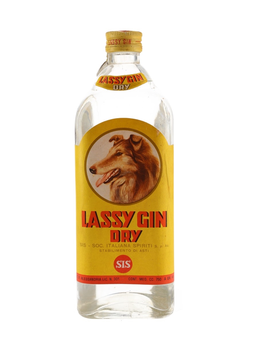 SIS Lassy Dry Gin Bottled 1950s 75cl / 44%