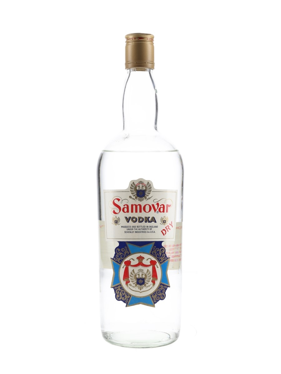 Samovar Dry Vodka Bottled 1970s - Duty Free 100cl