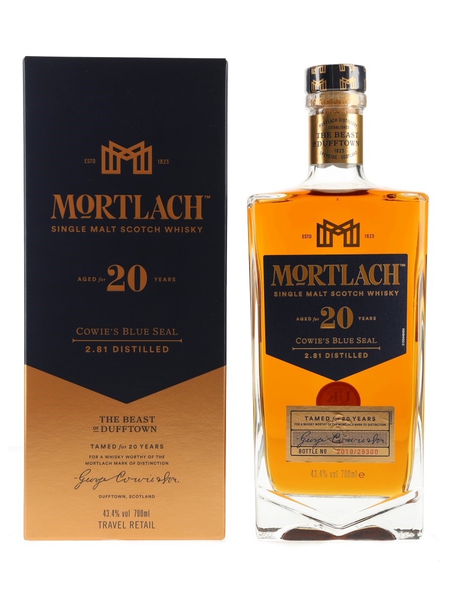 Mortlach 20 Year Old Cowie's Blue Seal Travel Retail Exclusive 70cl / 43.4%