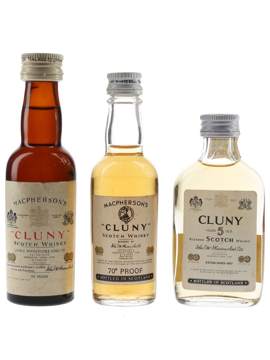 Macpherson's Cluny Bottled 1960s & 1970s 3 x 5cl / 40%