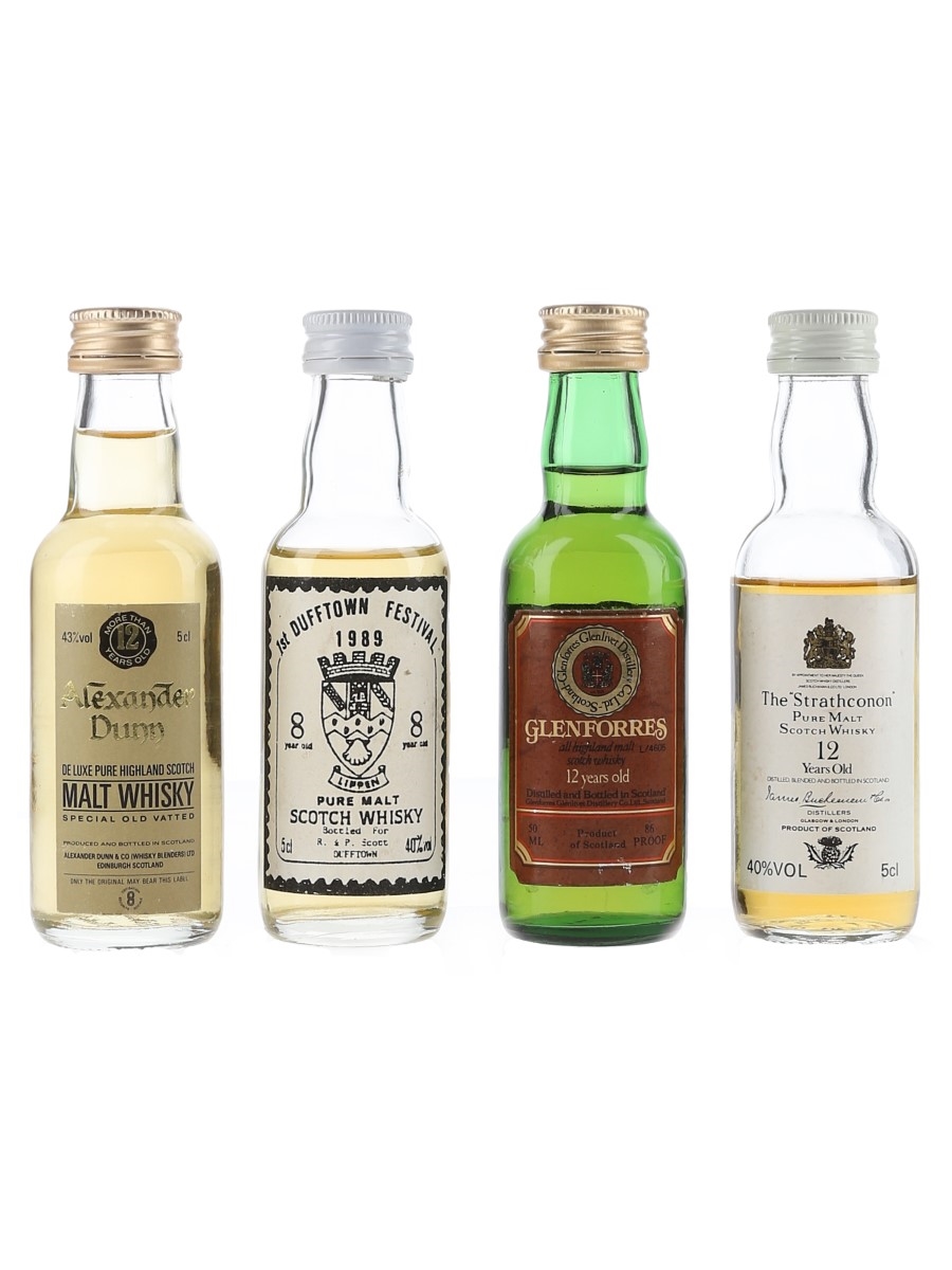 Assorted Blended Scotch Whisky Bottled 1980s 4 x 5cl