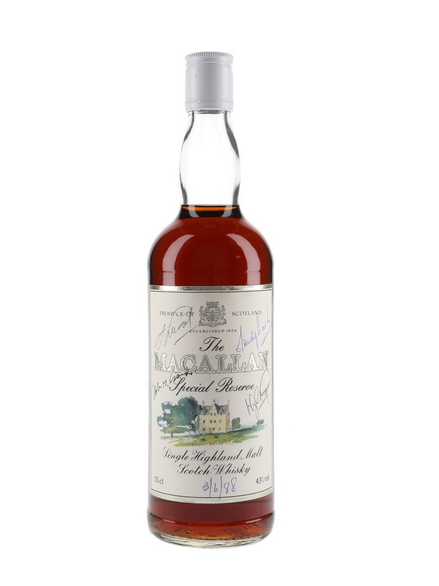 Macallan Special Reserve Bottled 1985 - Signed By Distillery Team 75cl / 43%