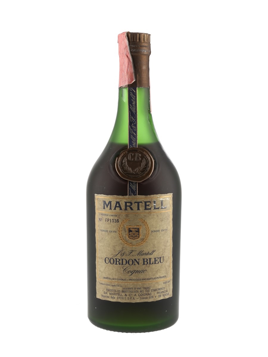 Martell Cordon Bleu Bottled 1970s - Spirit 70cl / 40%