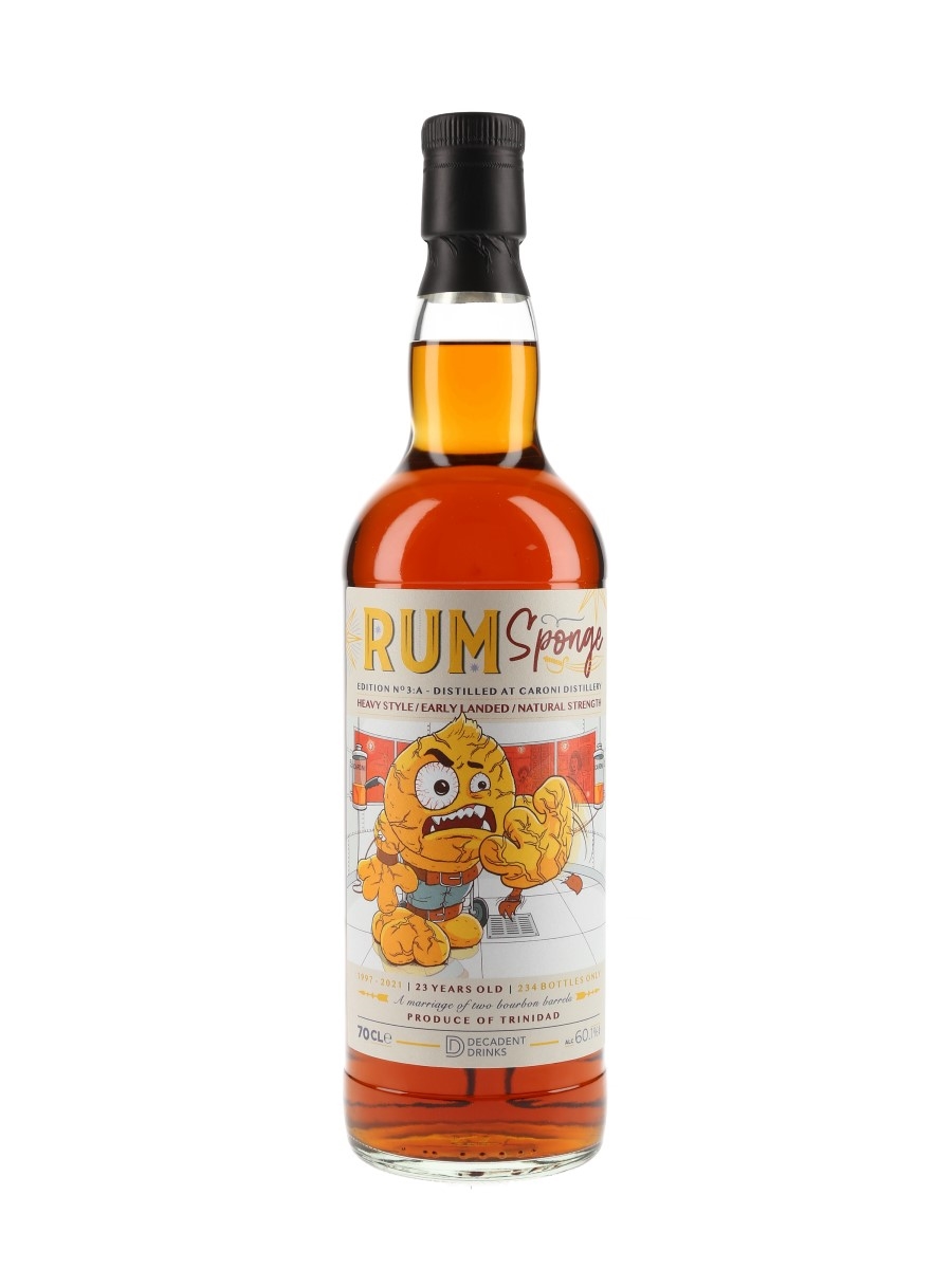 Caroni 1997 23 Year Old Rum Sponge Bottled 2021 - Decadent Drinks 70cl / 60.1%