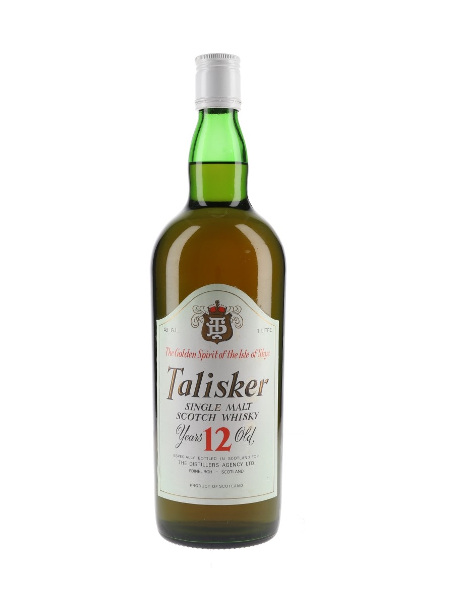Talisker 12 Year Old Bottled 1980s - The Distillers Agency 100cl / 43%