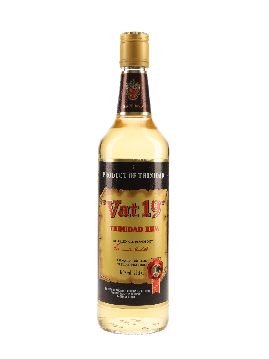 Vat 19 Trinidad Rum Bottled 1990s - Fernandes Distillers 70cl / 37.5%
