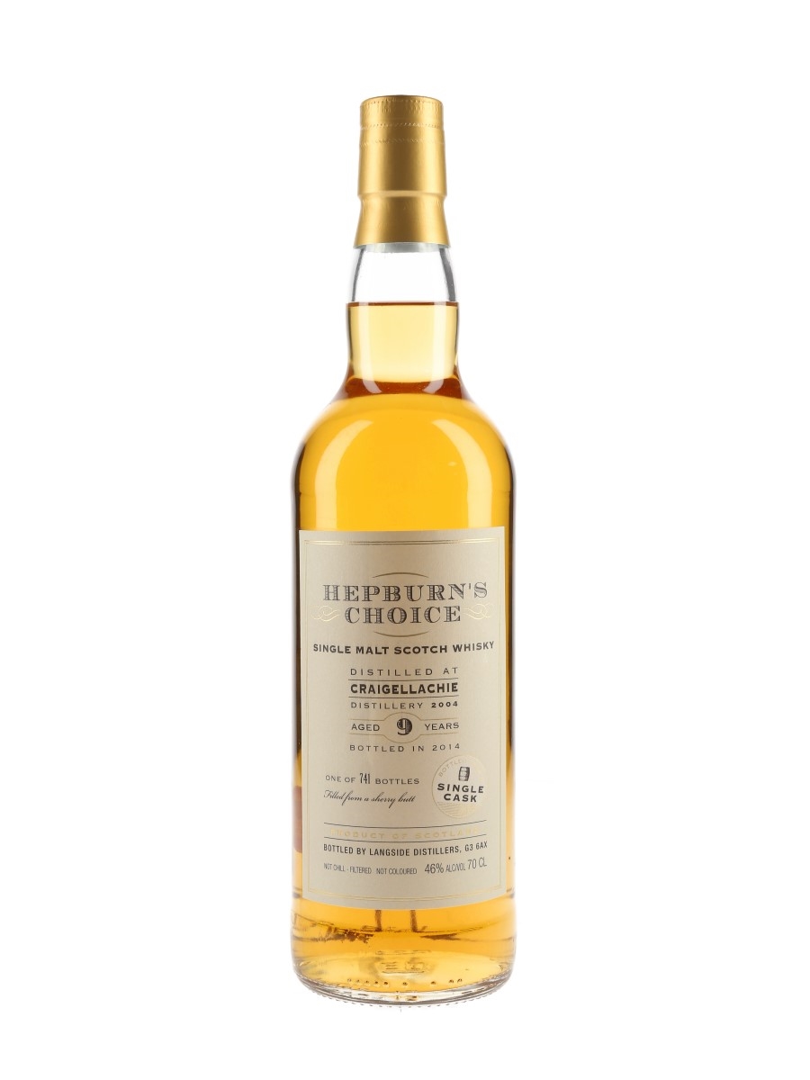 Craigellachie 2004 9 Year Old Hepburn's Choice Bottled 2014 - Langside Distillers 70cl / 46%