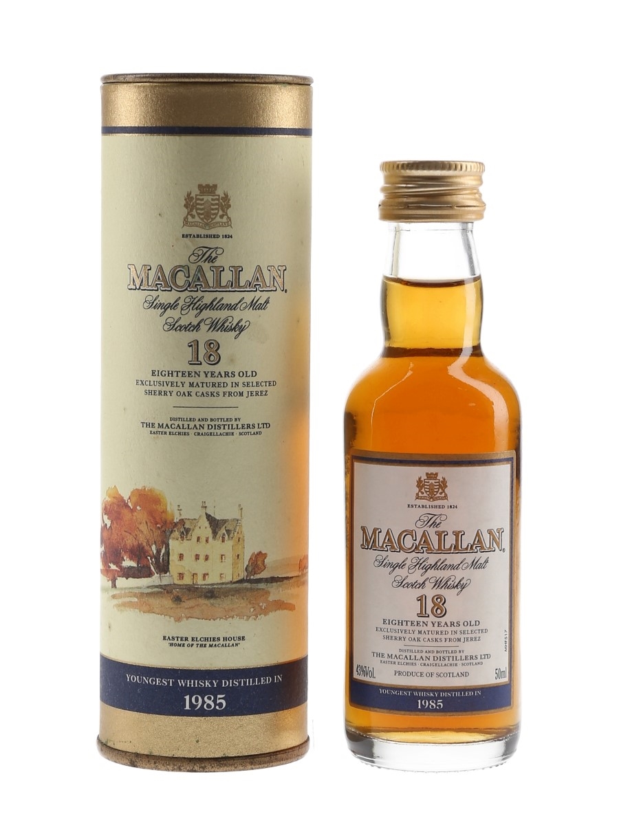 Macallan 18 Year Old Youngest Whisky Distilled In 1985 5cl / 43%
