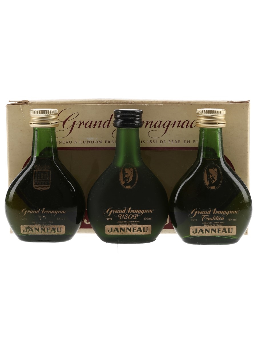 Janneau Grand Armagnac VS, VSOP, Tradition 3 x 3cl / 40%