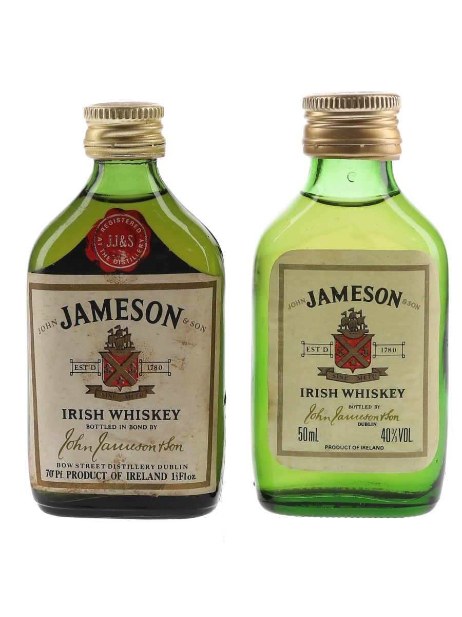 Jameson Bottled 1970s & 1980s 2 x 4.7cl-5cl / 40%