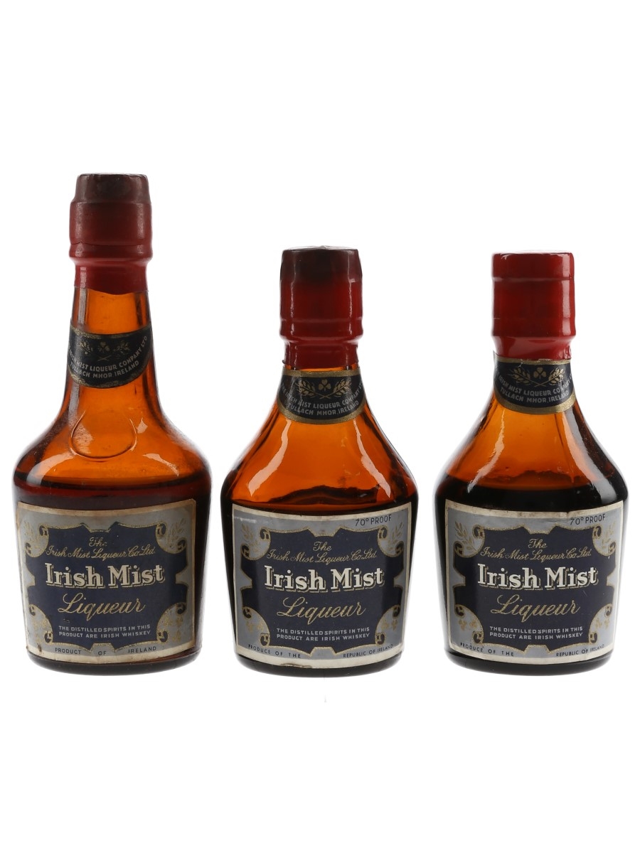 Irish Mist Bottled 1950s-1960s 3 x 5cl